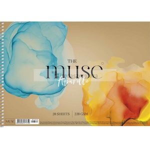 Vázlatfüzet, spirál, akvarell, A4, 20 lap, 220 g, SHKOLYARYK "Aquarelle Muse"