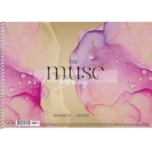 Vázlatfüzet, spirál, A4, 30 lap, 150 g, SHKOLYARYK "Drawing Muse"