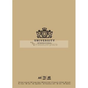 Füzet, tűzött, vonalas, A5, 48 lap, SHKOLYARYK "University International", vegyes