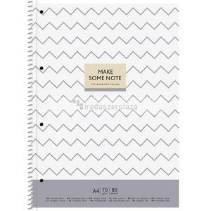 Spirálfüzet, kockás, A4+, 80 lap, SHKOLYARYK "MAKE SOME NOTE", vegyes