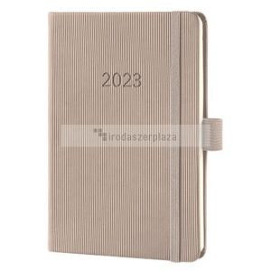 Naptár, A6, heti, 2023, kemény borító, SIGEL "Conceptum", halványbarna