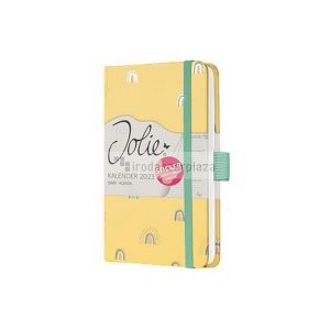 Naptár, A6, heti, 2023, kemény borító, SIGEL "Jolie", Rainbow Butter