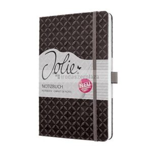 Jegyzetfüzet, exkluzív, 135x203 mm, vonalas, 87 lap, keményfedeles, SIGEL "Jolie", kávé barna