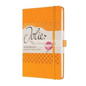 Jegyzetfüzet, exkluzív, 135x203 mm, vonalas, 87 lap, keményfedeles, SIGEL "Jolie", mangó narancs