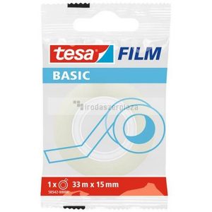 Ragasztószalag, 15 mm x 33 m, TESA "Basic", átlátszó