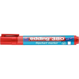 Flipchart marker, 1,5-3 mm, kúpos, EDDING "380", piros