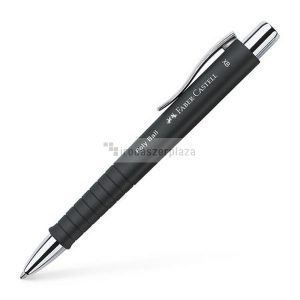 Golyóstoll, 0,7 mm,  nyomógombos, FABER-CASTELL "Poly Ball", fekete