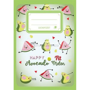 Füzet, tűzött, A5, lecke, 34 lap, ICO "Vegan fruits"