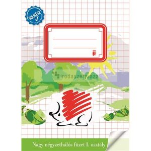 Füzet, tűzött, A5, nagy kockás, 32 lap, 1. osztály, ICO "Süni Sulikész"