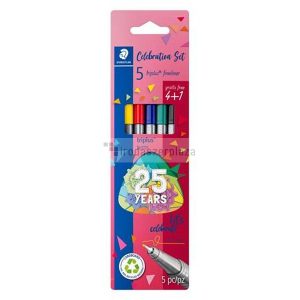 Tűfilc készlet, 0,3 mm, STAEDTLER "Triplus® fineliner 334", 5 különböző szín