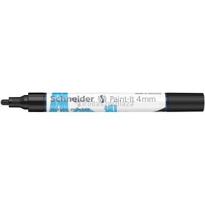 Akril marker, 4 mm, SCHNEIDER "Paint-It 320" , fekete