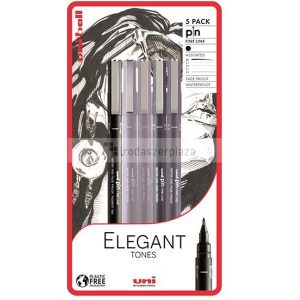 Rajzmarker készlet, UNI PIN "Elegant Tones", 5 különböző vonalvastagság, 3 szín