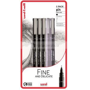 Rajzmarker készlet, UNI PIN "Fine and Delicate", 3 különböző vonalvastagság, 3 szín